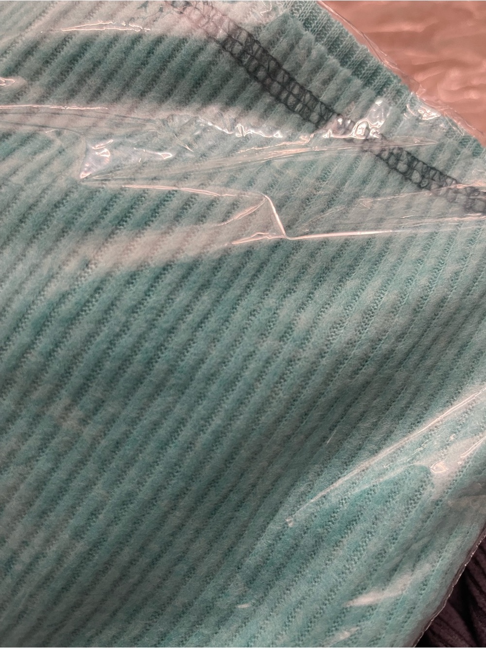 Zenana Hacci Ribbed Turquoise Long Sleeve Top 🩵 - Picture 3 of 3